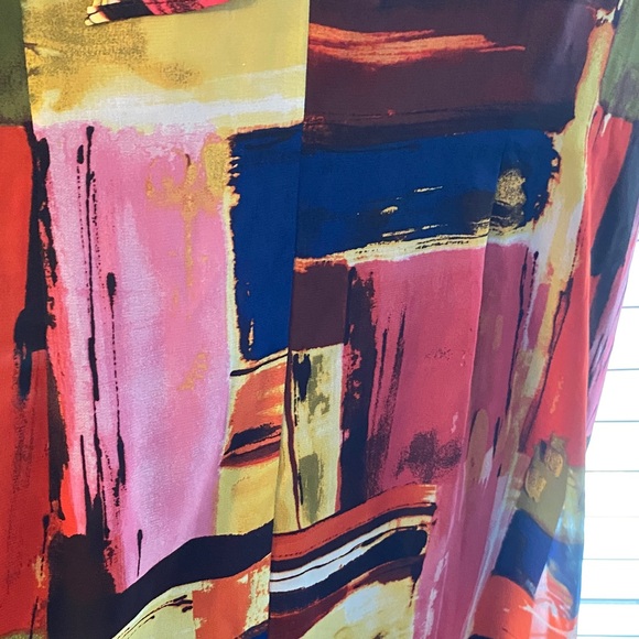 Signature Red and Blue Sleeveless Cowl Neck Sundress - Picture 5 of 7